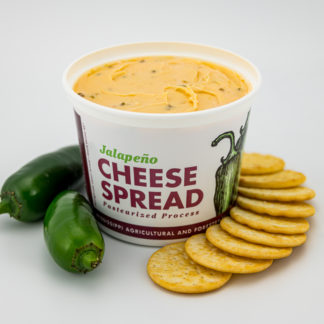 22 oz jalapeno pepper cheese spread with crackers and jalapeno peppers