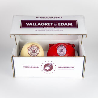 Box of vallagret and edam cheese